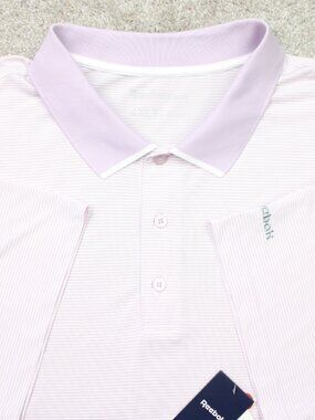 Reebok Golf Polo Shirt NWT Mens 4XLT Tall Purple Speedwick Contrast Collar S/S
